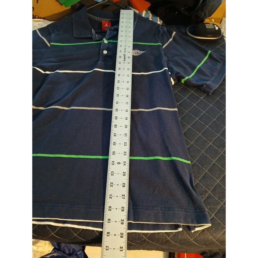 Vintage Air Jordan Striped Polo Shirt - Size XL